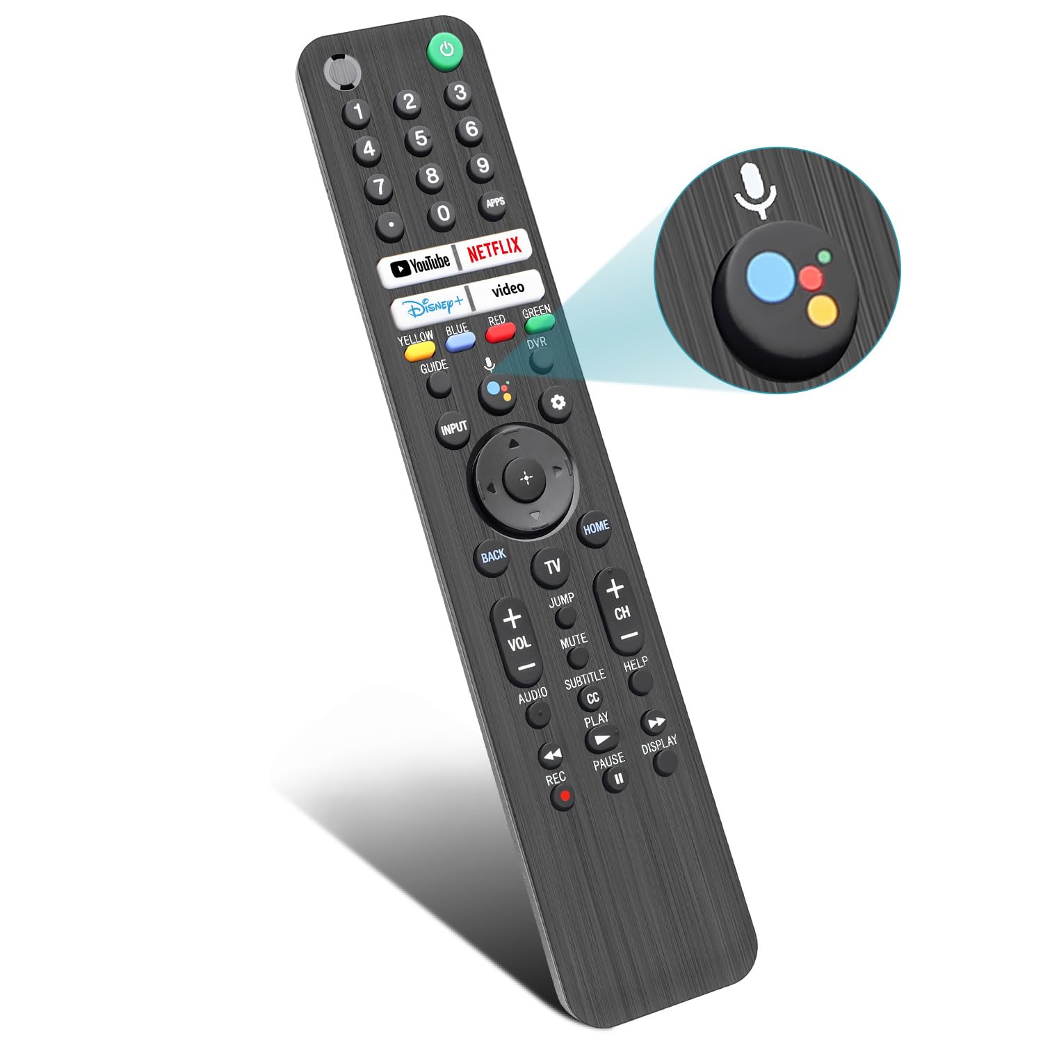 Nettech replacement Sony remote front view shows broad Bravia compatibility for easy TV control.