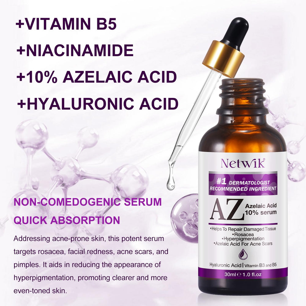 Netwik serum pump applicator in hand for precise, gentle application.