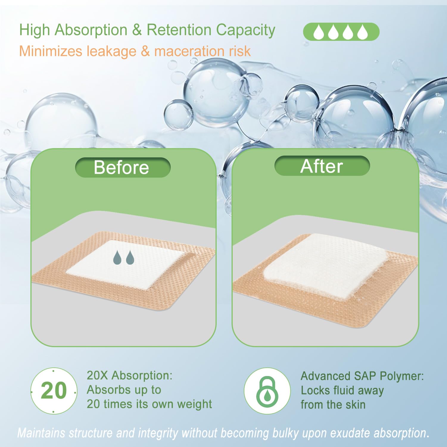 NEUHEILS chronic wound care dressing designed for long wear and discreet protection.