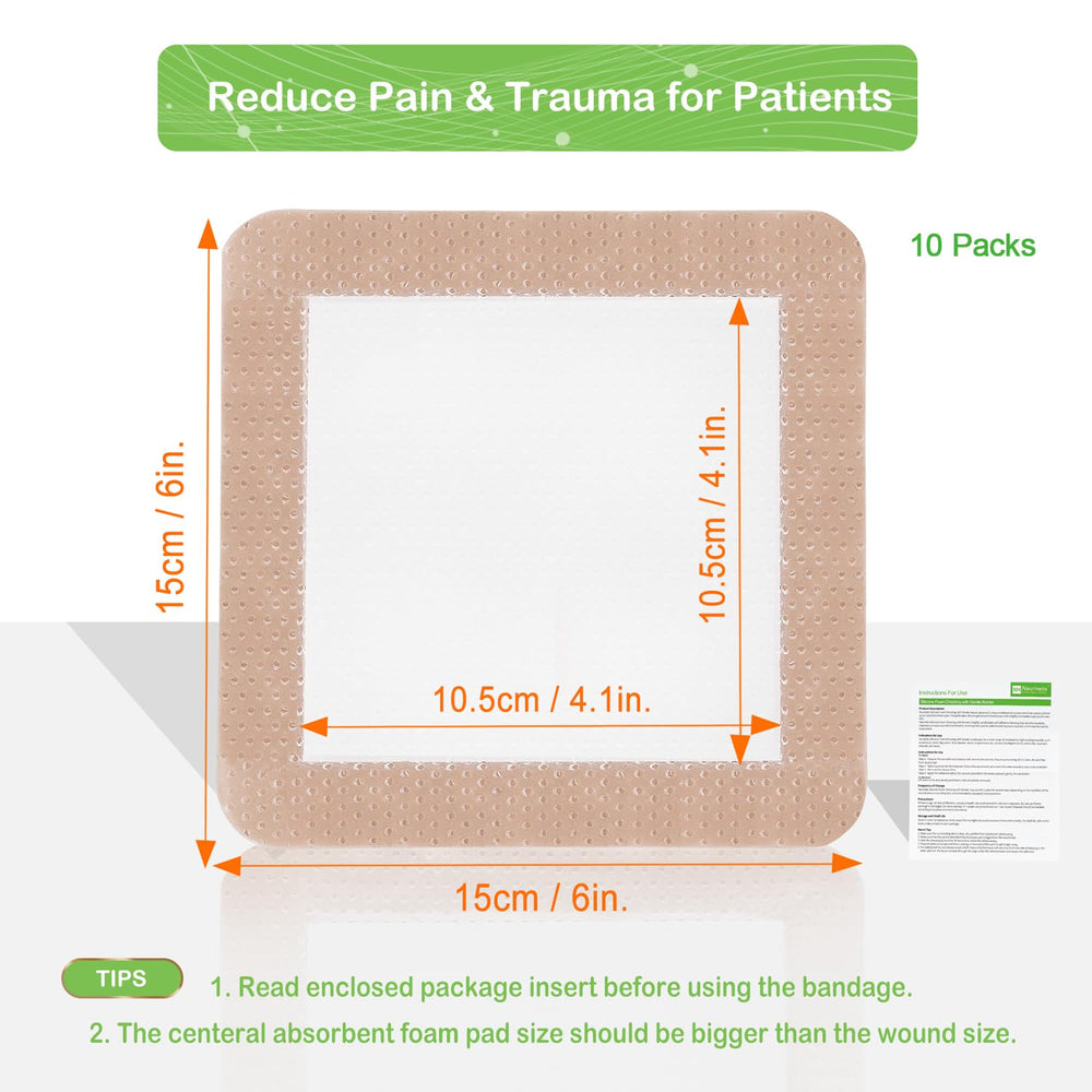 NEUHEILS dressing application image highlights repositionable design for sensitive skin.