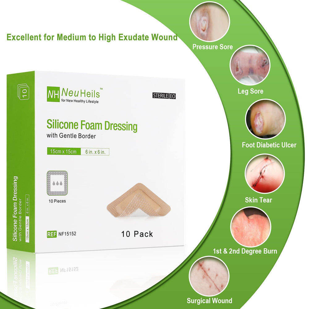 NEUHEILS leg ulcer care image communicates ongoing protection and discreet wear.