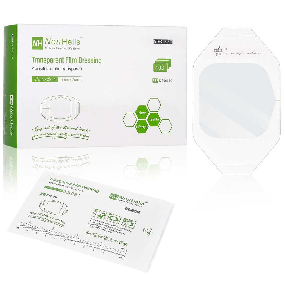 NEUHEILS transparent film dressing shows clear wound visibility for easy monitoring