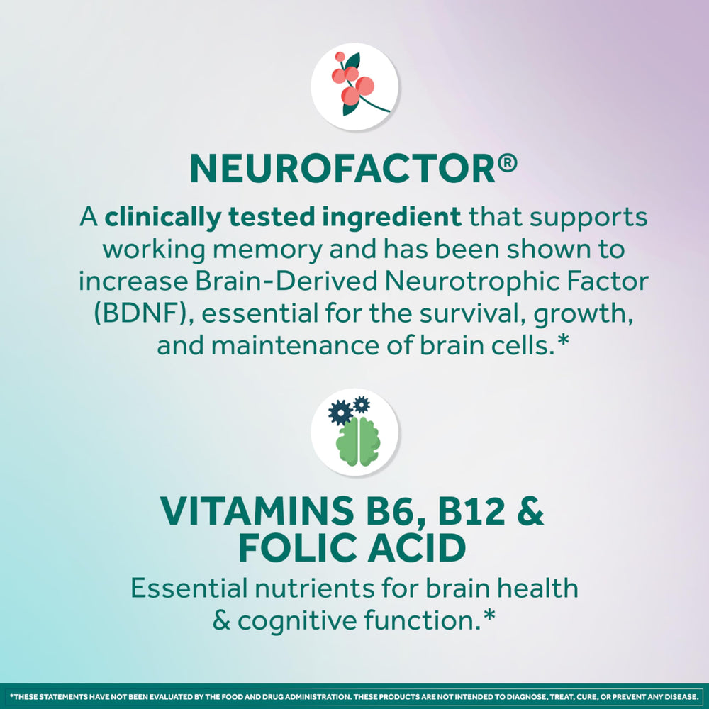 Neuriva Memory 3D Cognicell ingredient closeup emphasizes memory support for healthy adults