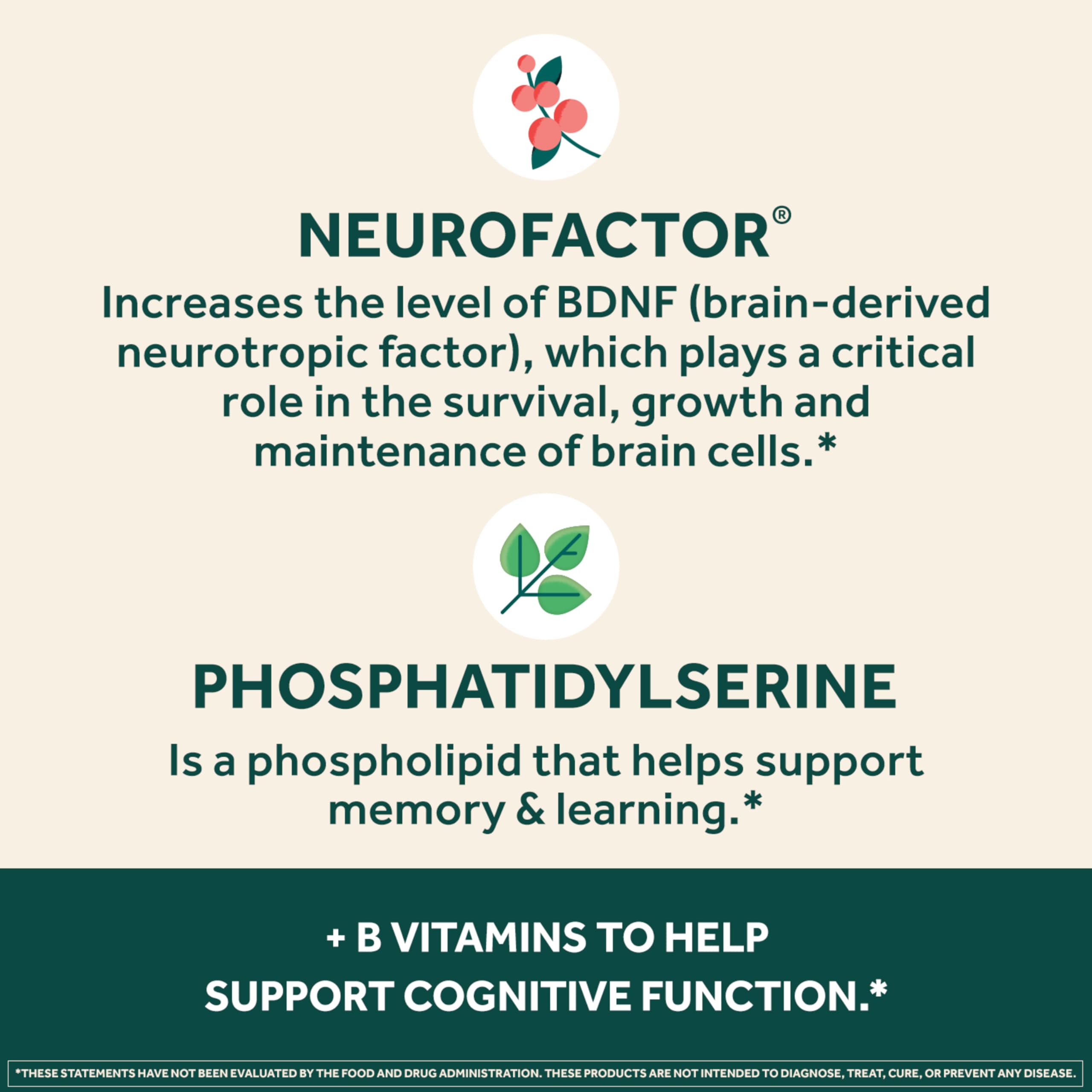 NEURIVA Plus B vitamins capsule shown for cognitive function and energy.