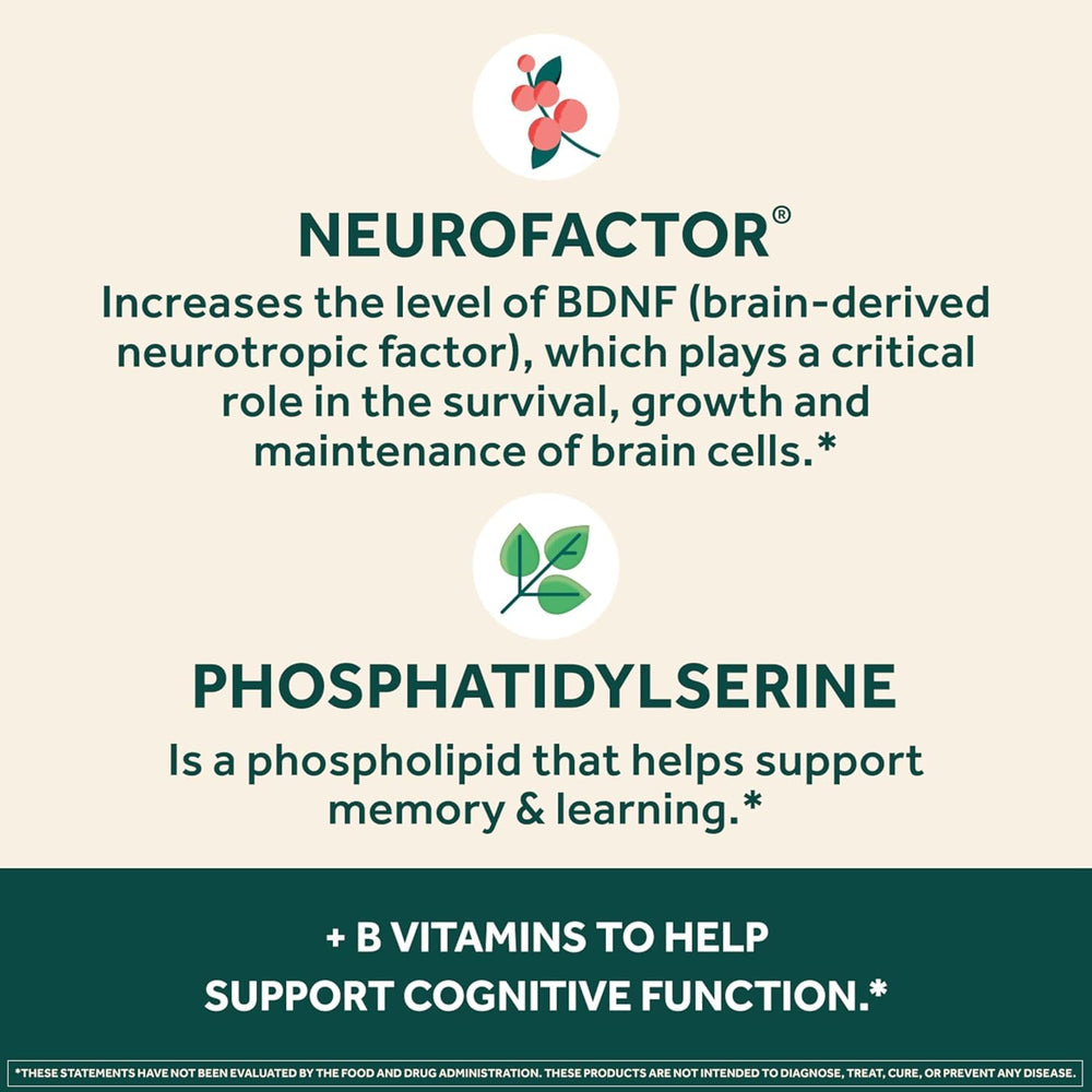 NEURIVA Plus phosphatidylserine ingredient image signals plant-based cognitive support.
