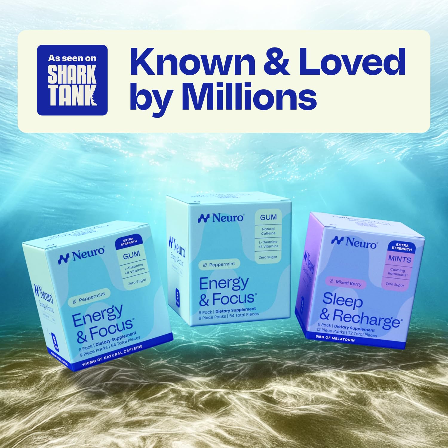 One Neuro Gum piece in mouth for quick focus and alertness