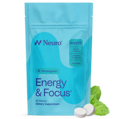 Neuro Energy & Focus Mints pack front with wintergreen flavor for quick energy