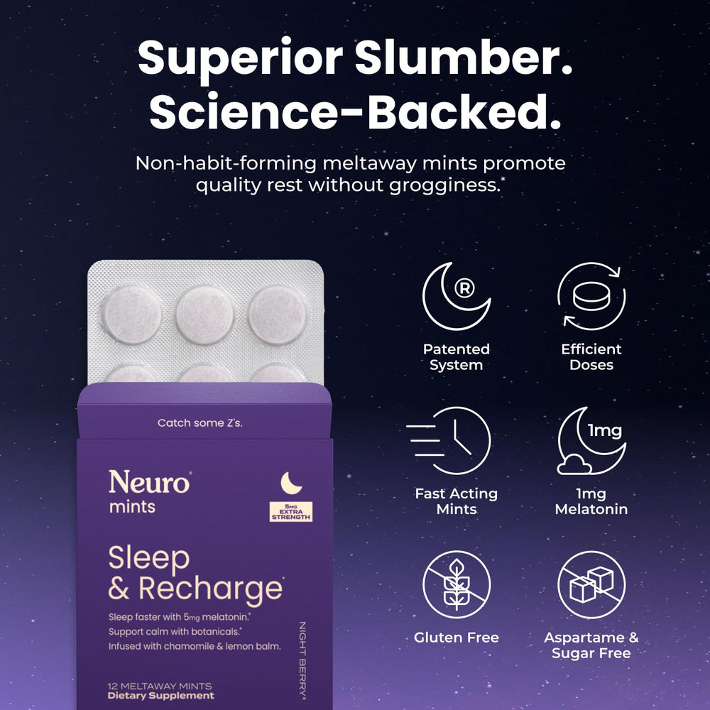 Neuro Sleep Meltaway Mints on tongue during dissolution demonstration.
