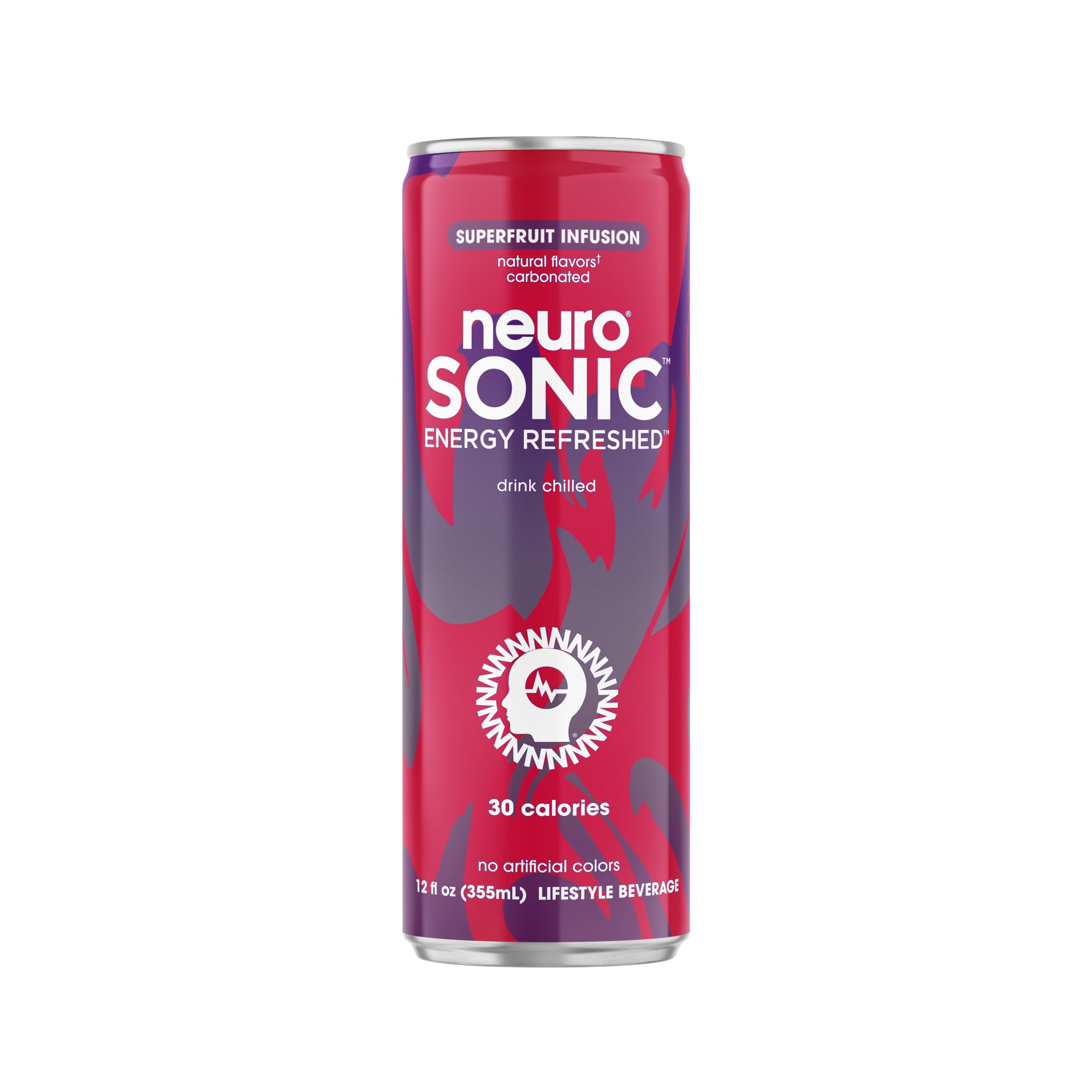 Neuro Sonic fruit infusion can, refreshing energy boost for daytime focus
