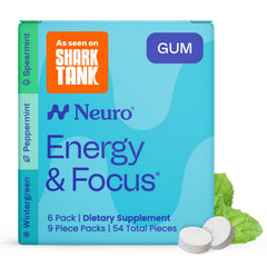 Neuro Energy & Focus Peppermint gum pack for on-the-go mental boost