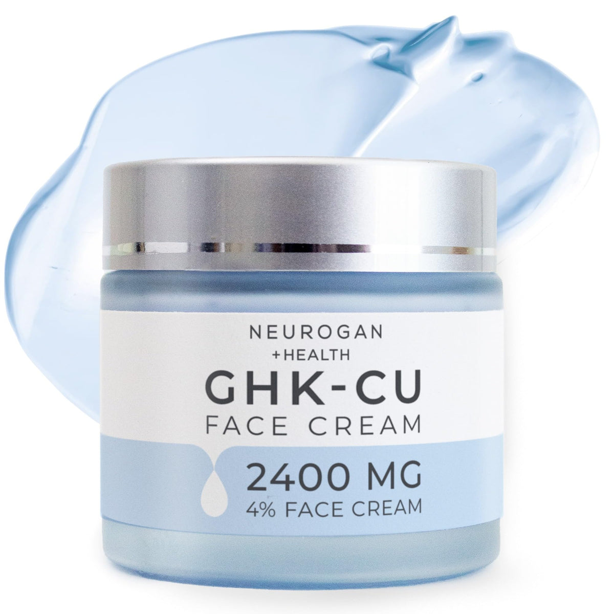 Neurogan GHK-Cu face cream bottle highlights copper peptide formula for daily hydration