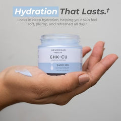 Neurogan GHK-Cu face cream in daily-use scene suggests easy morning skincare