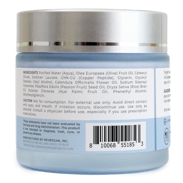 Neurogan GHK-Cu face cream luxury spa vibe with soft glow