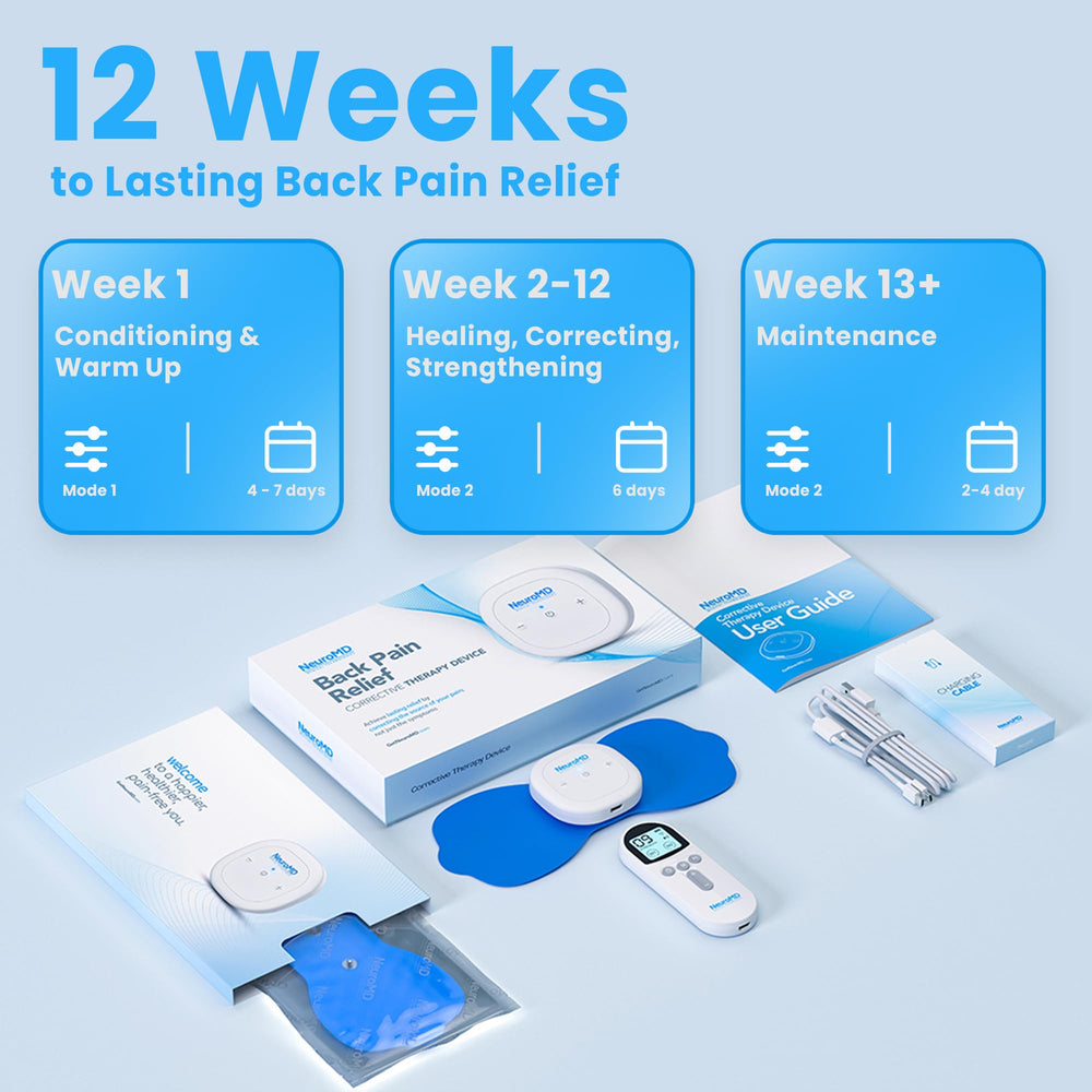 NeuroMD portable therapy system designed for on-the-go relief.