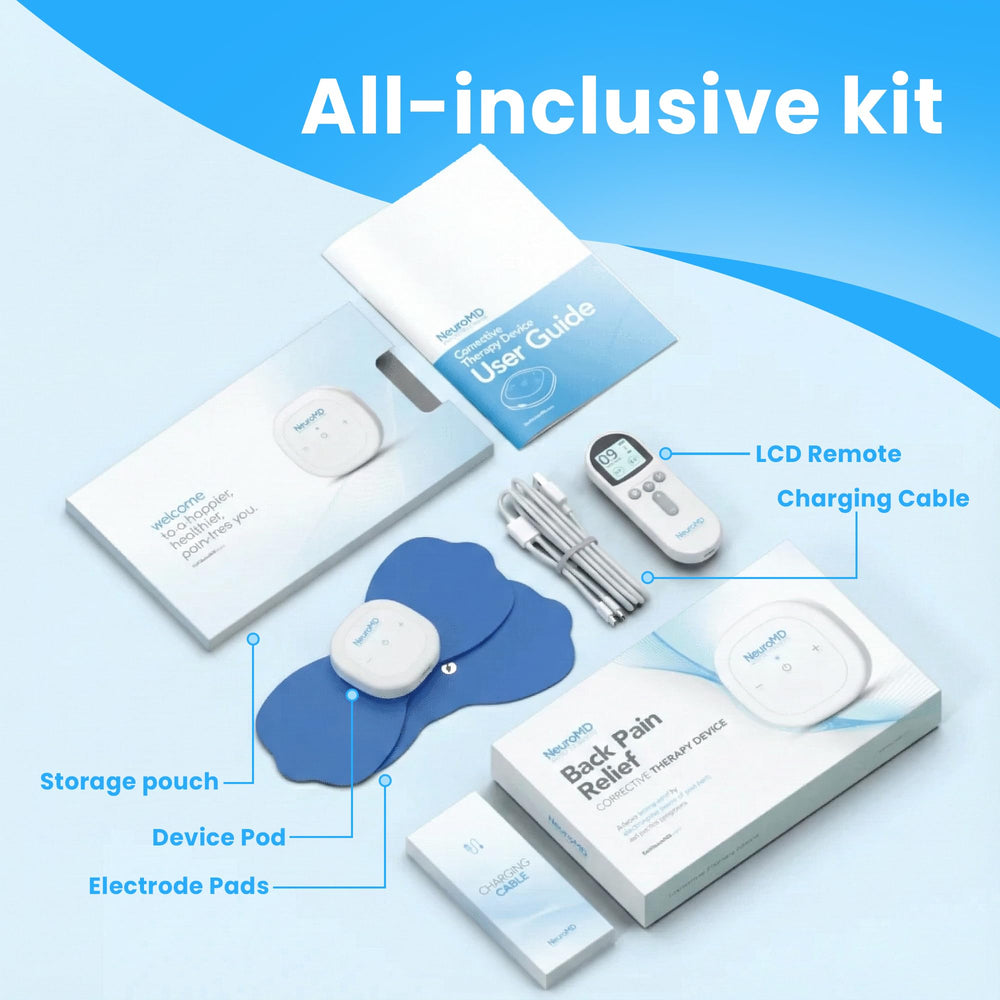 NeuroMD wireless electrode pads ready for targeted stimulation.
