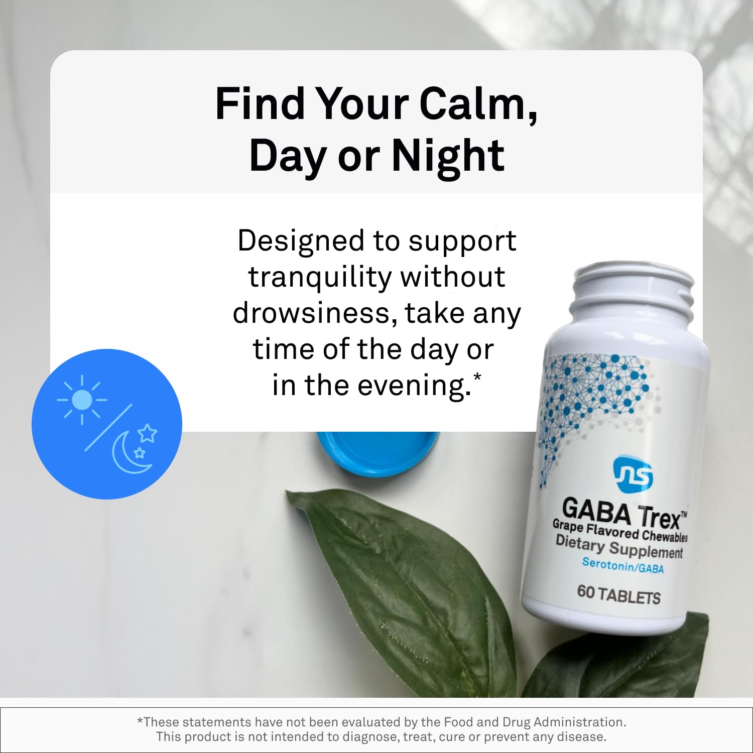 NeuroScience GABA Trex tablets inside bottle ready for daily use.