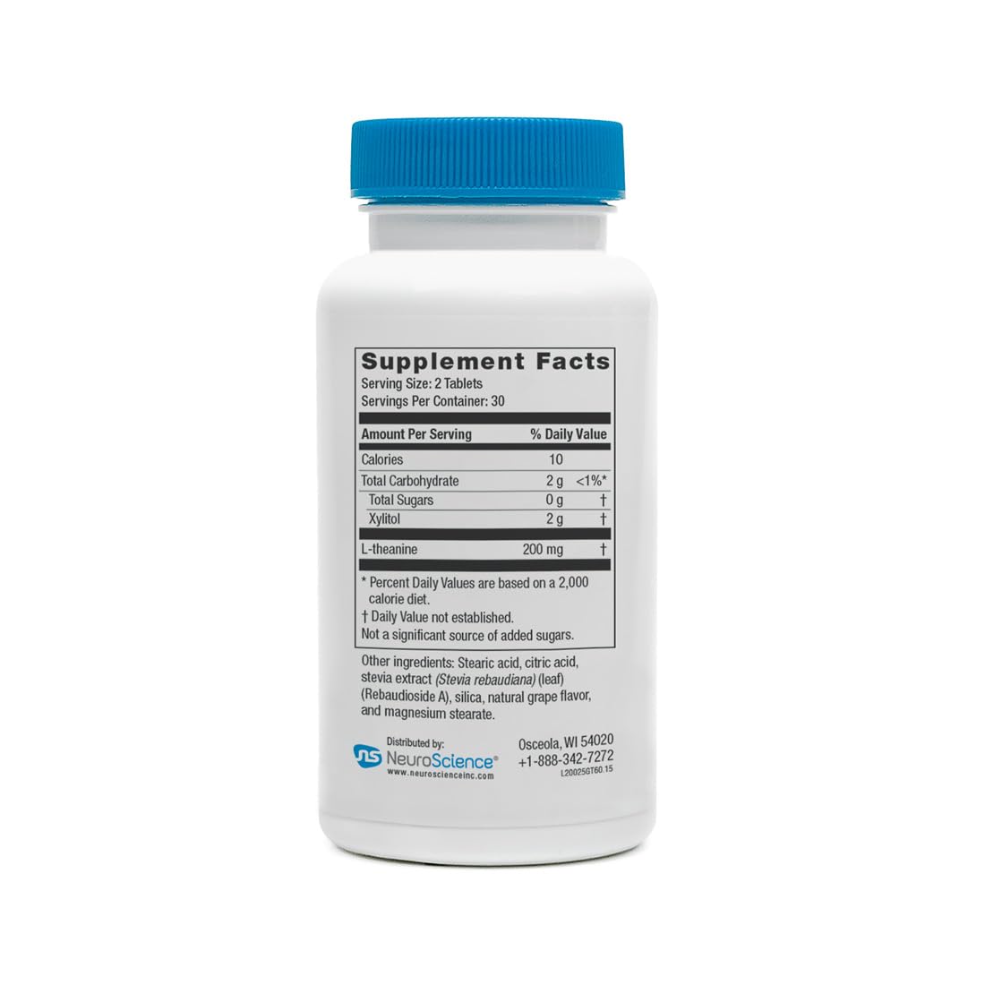 NeuroScience GABA Trex USA-manufactured facility seal indicating cGMP quality.