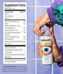 Neutonic Tropical Ice can side view highlights zero sugar formula for daily use.