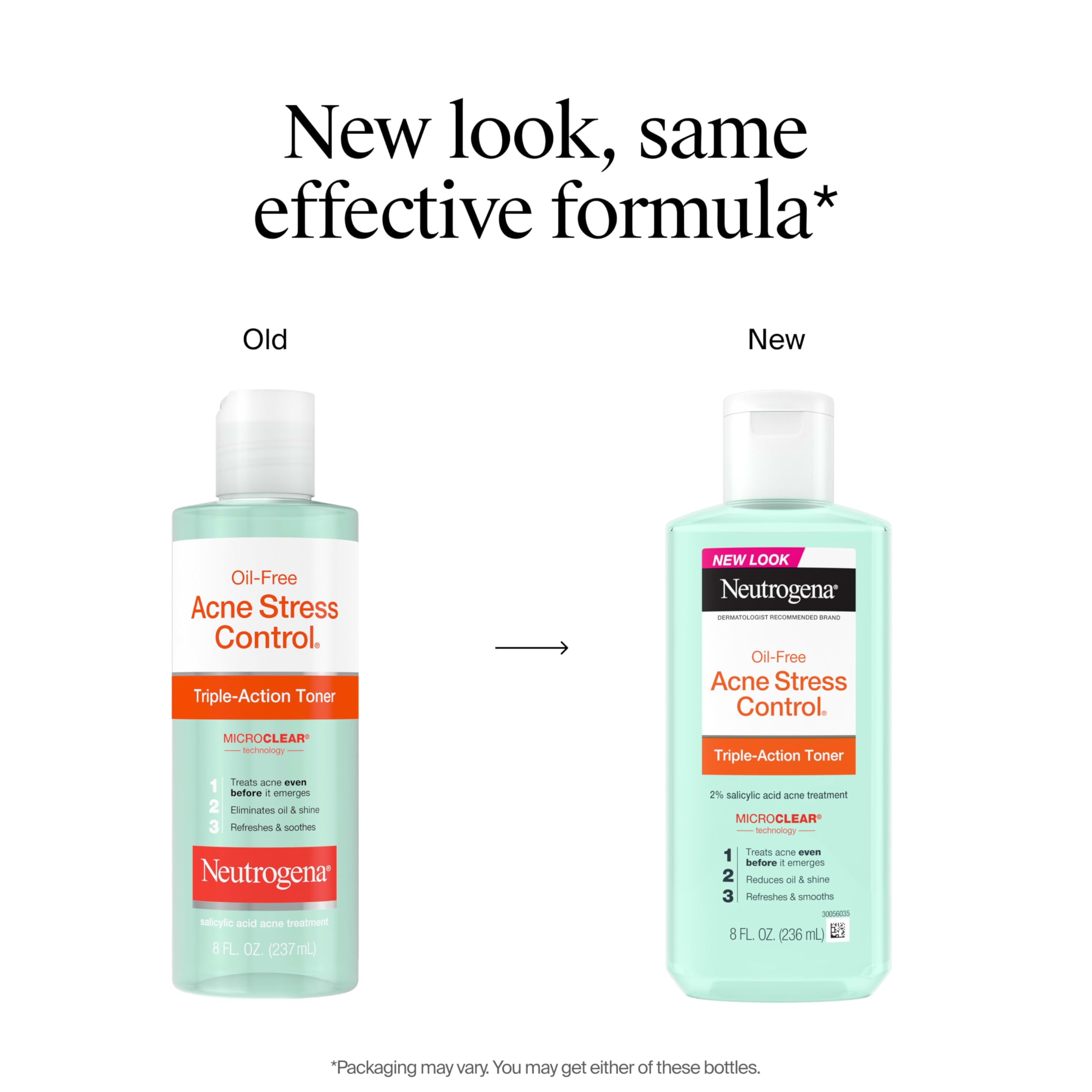Neutrogena Acne Stress Control toner cotton pad ready for application.