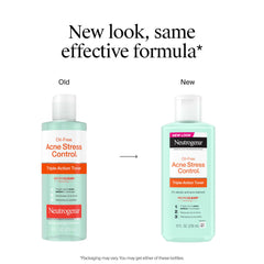 Neutrogena Acne Stress Control toner cotton pad ready for application.