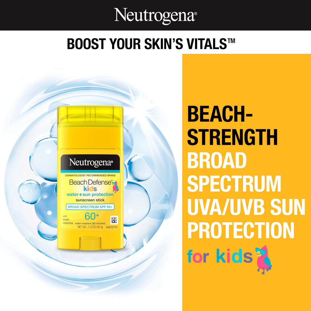 Neutrogena Beach Defense Kids Stick demonstrates hands-free, mess-free application