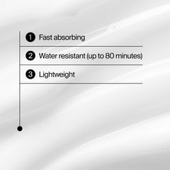 Water resistance shown with Neutrogena Beach Defense SPF 70 during swimming