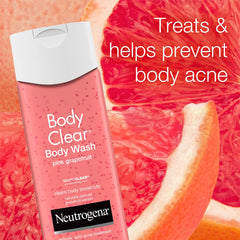 Back and shoulders being treated with Neutrogena Body Clear during daily shower.