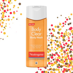 Neutrogena Body Clear on a bathroom shelf for daily cleansing routine
