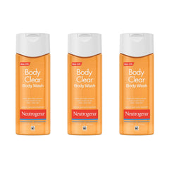 Neutrogena Body Clear bottle front view for daily acne care on the back and shoulders