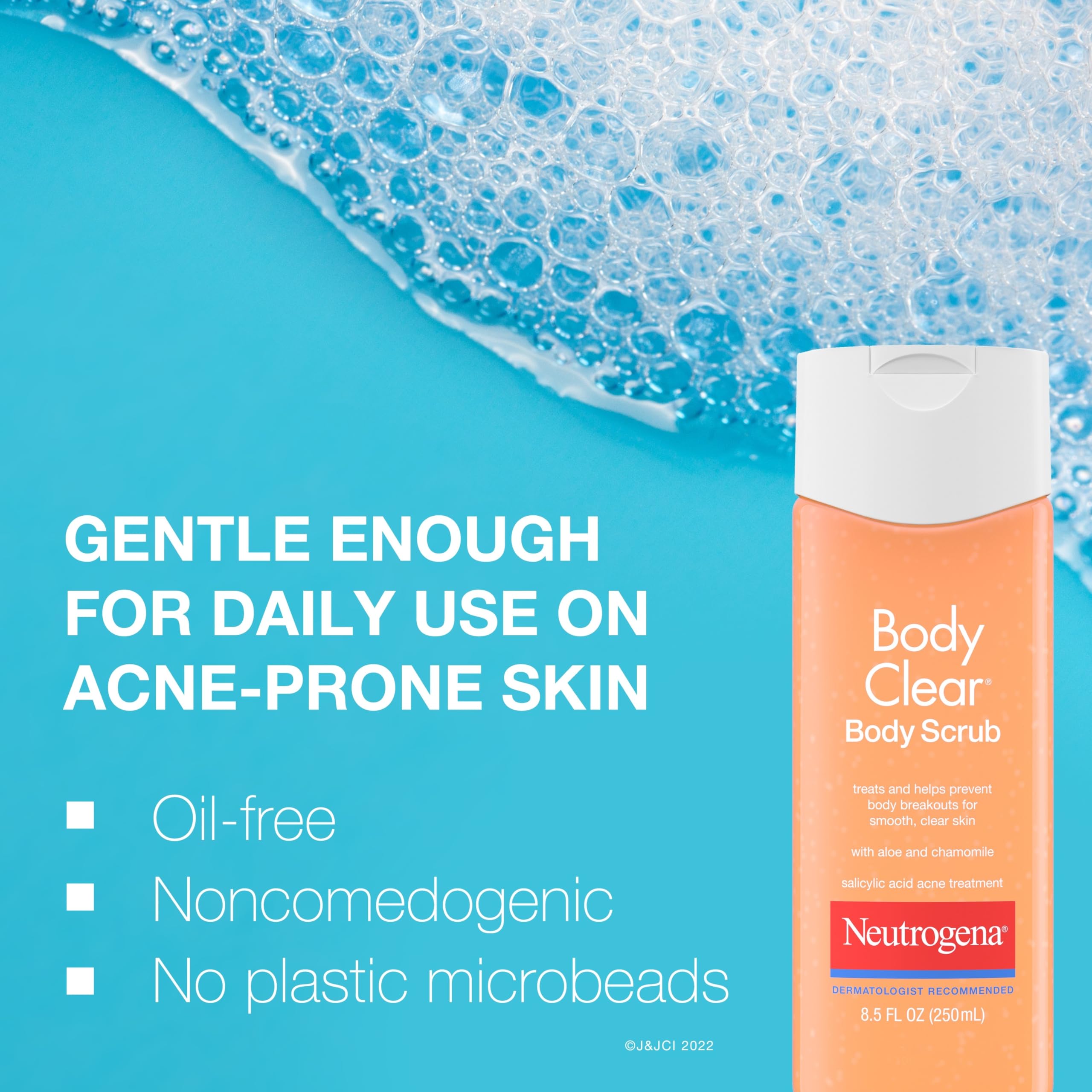Neutrogena Body Clear exfoliating beads remove dead skin