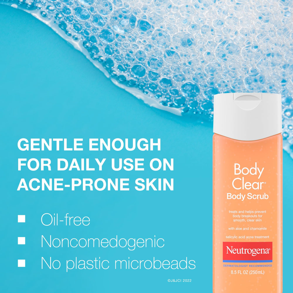 Neutrogena Body Clear exfoliating beads remove dead skin