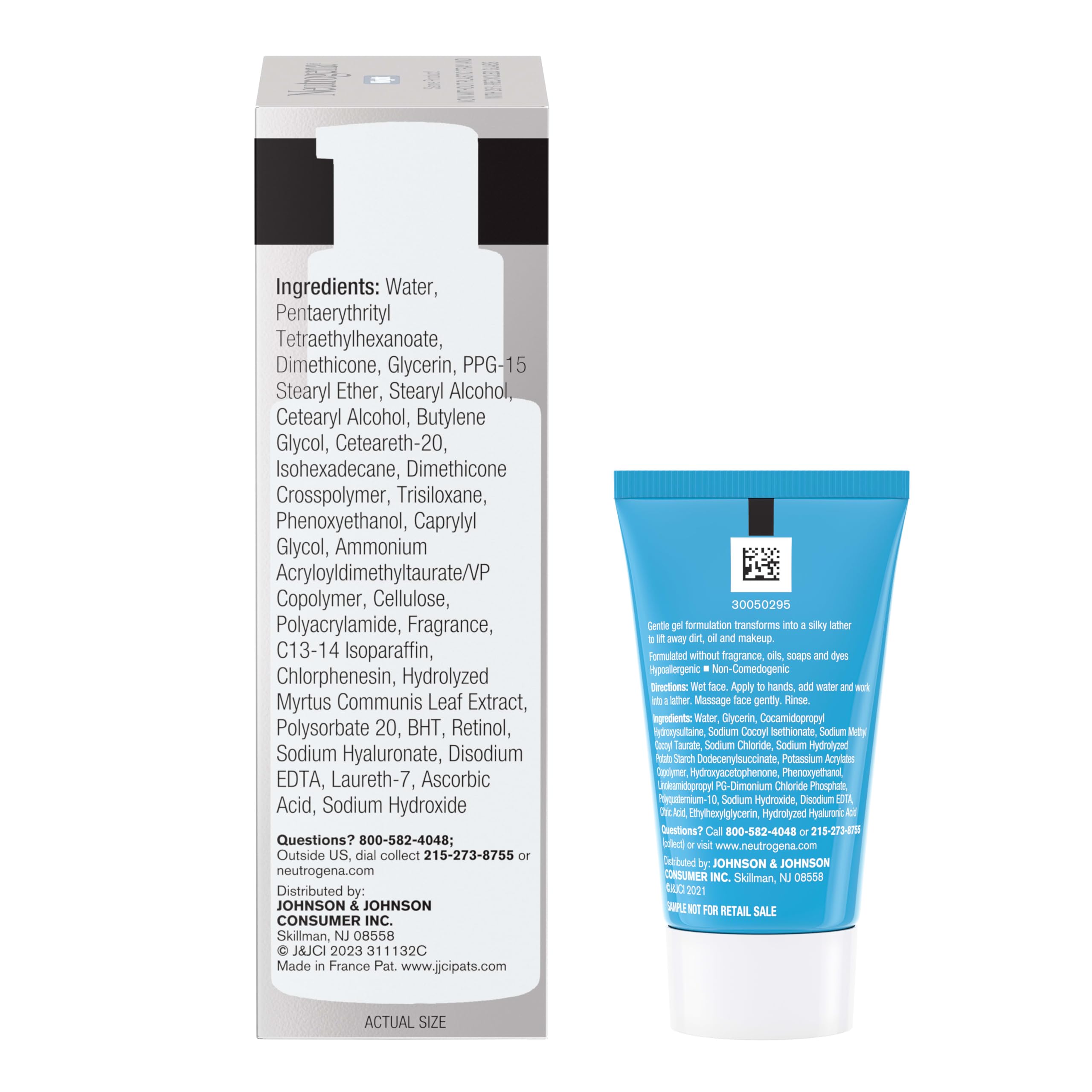 Brand logo and product lineup featuring Neutrogena Rapid Wrinkle Repair