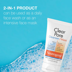 Neutrogena Clear Pore clay mask texture highlighting oil absorption.