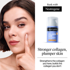 Neutrogena Collagen Bank cream swirl shows smooth texture for quick absorption.