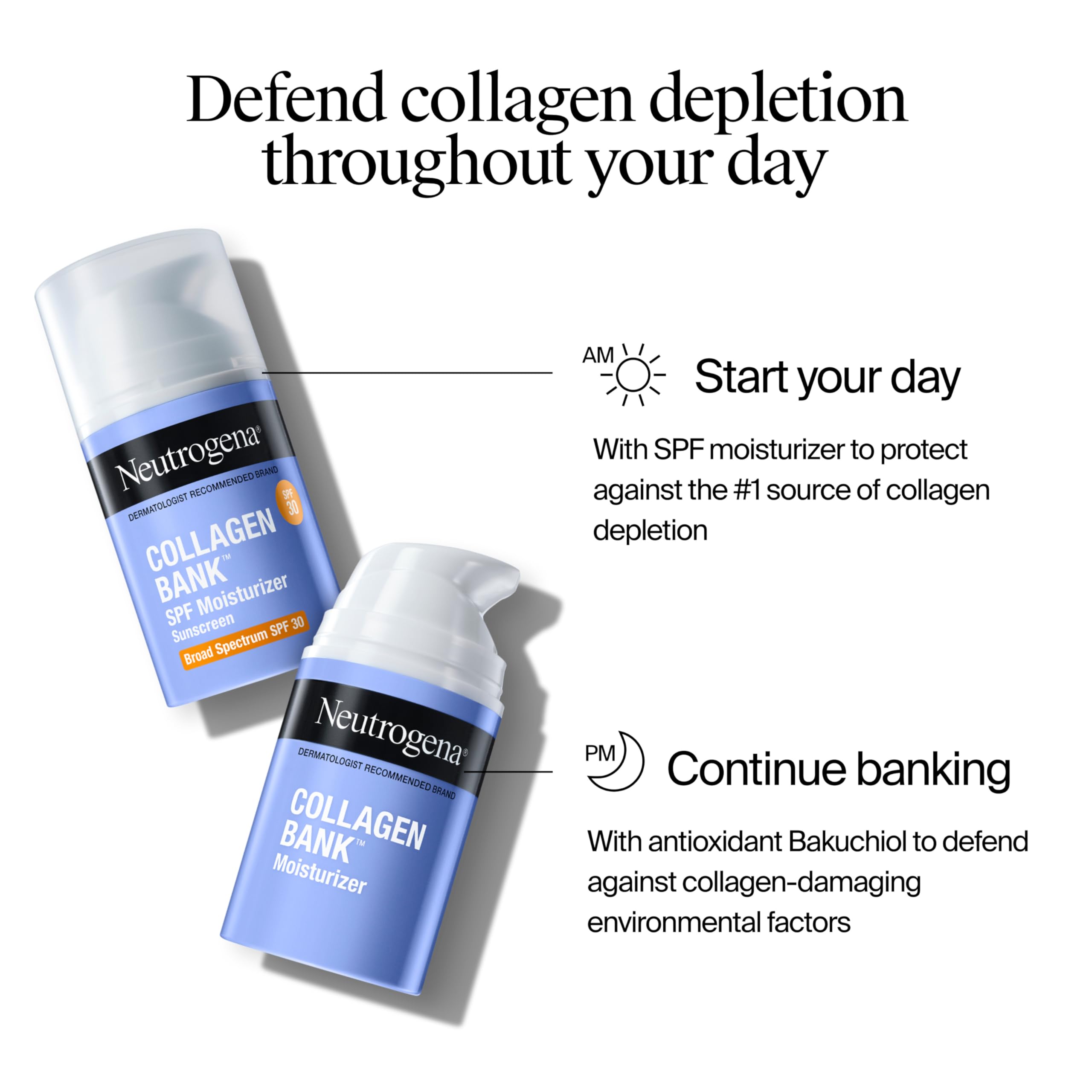Neutrogena Collagen Bank SPF 30 protects skin during daily sun exposure.