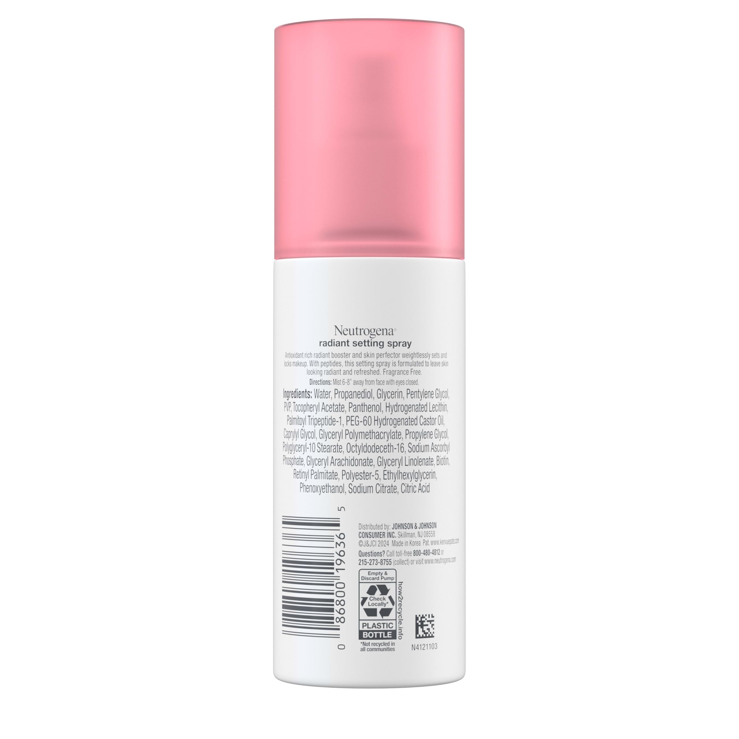 Daily use Neutrogena setting spray for quick, comfortable makeup set.
