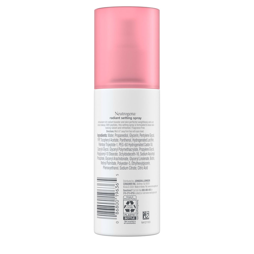Daily use Neutrogena setting spray for quick, comfortable makeup set.