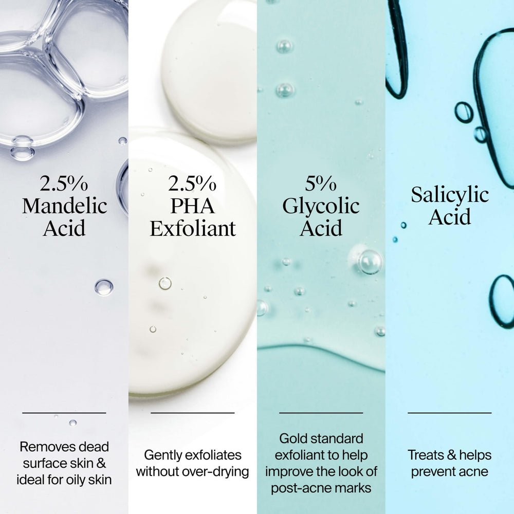 Neutrogena Evenly Clear image highlighting smoother skin texture over time