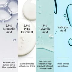 Neutrogena Evenly Clear image highlighting smoother skin texture over time