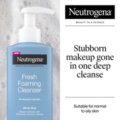 Neutrogena Fresh Foaming Cleanser makeup-removal foaming action removes makeup gently.