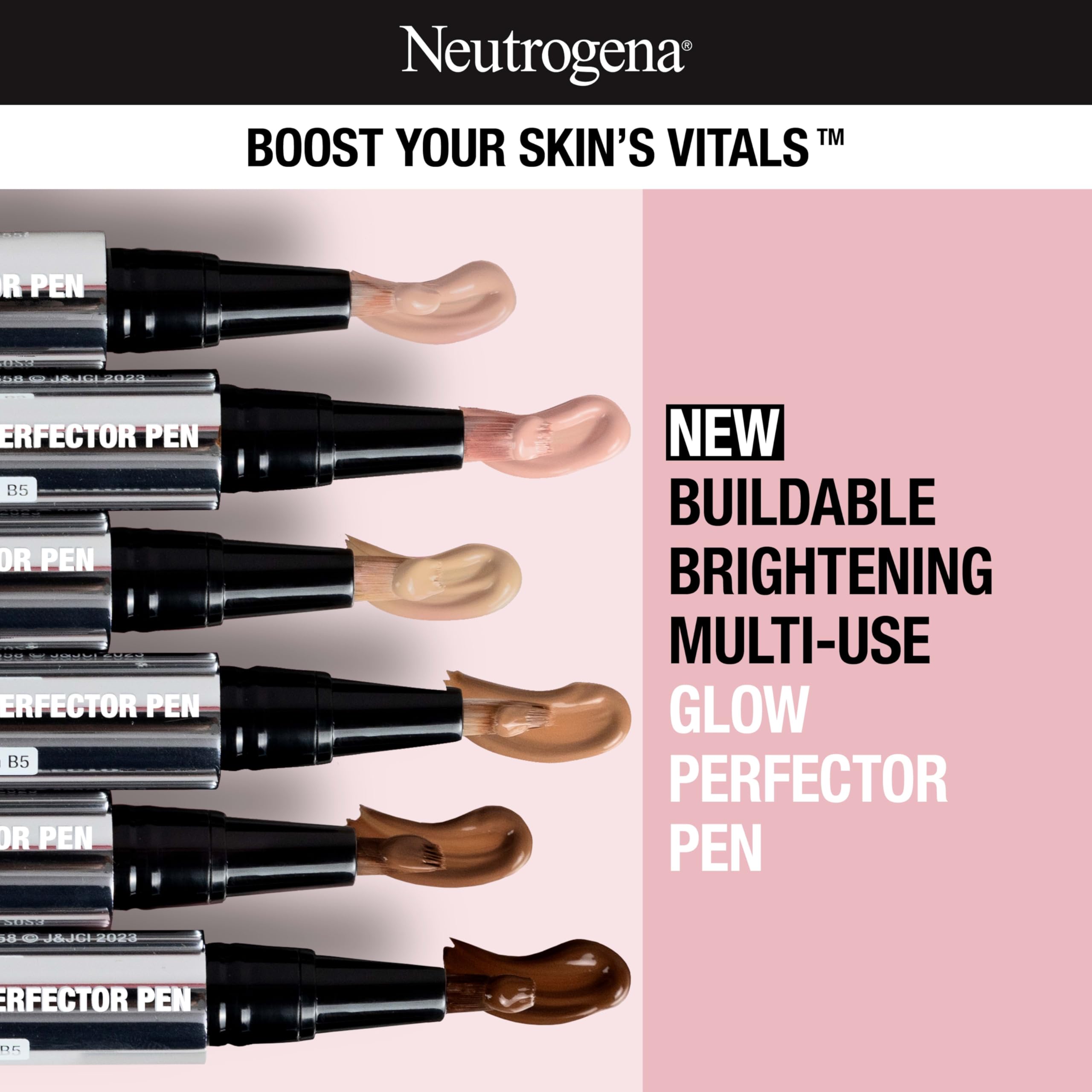 Neutrogena Glow Perfector Concealer Pen click-dispense view for precise brightening around eyes.