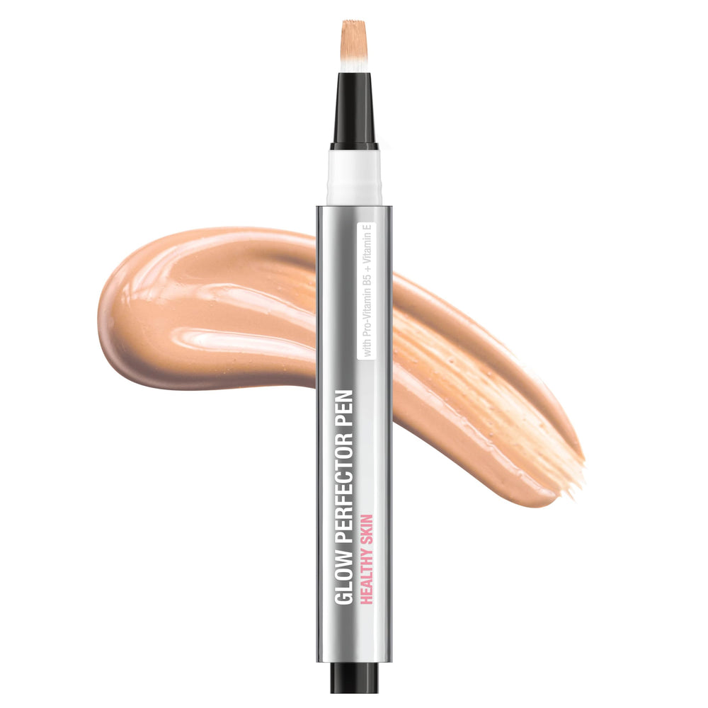 Neutrogena Glow Perfector Concealer Pen in Fair cap close-up brightening target area.