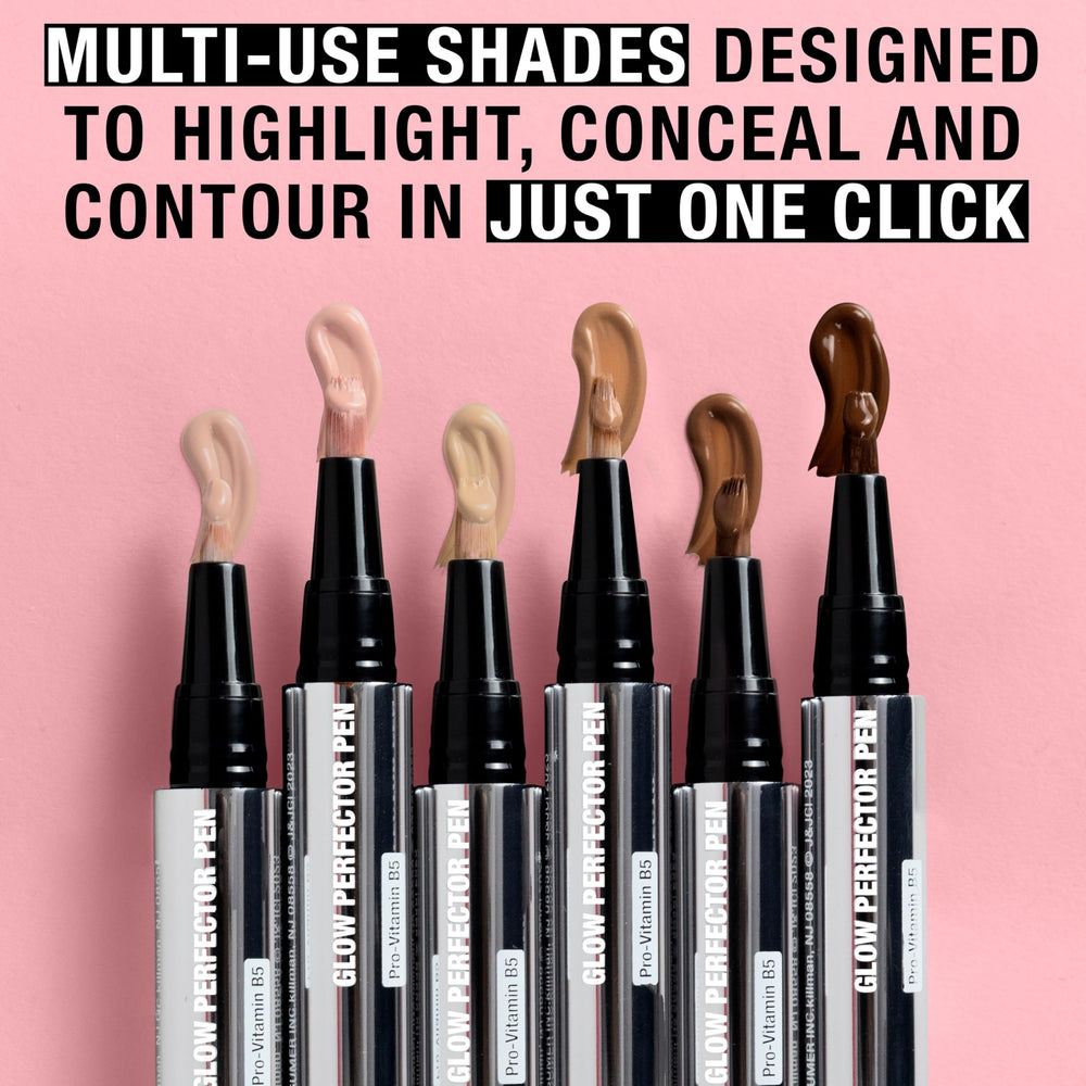 Neutrogena Glow Perfector Concealer Pen under-eye swatch showing light coverage.