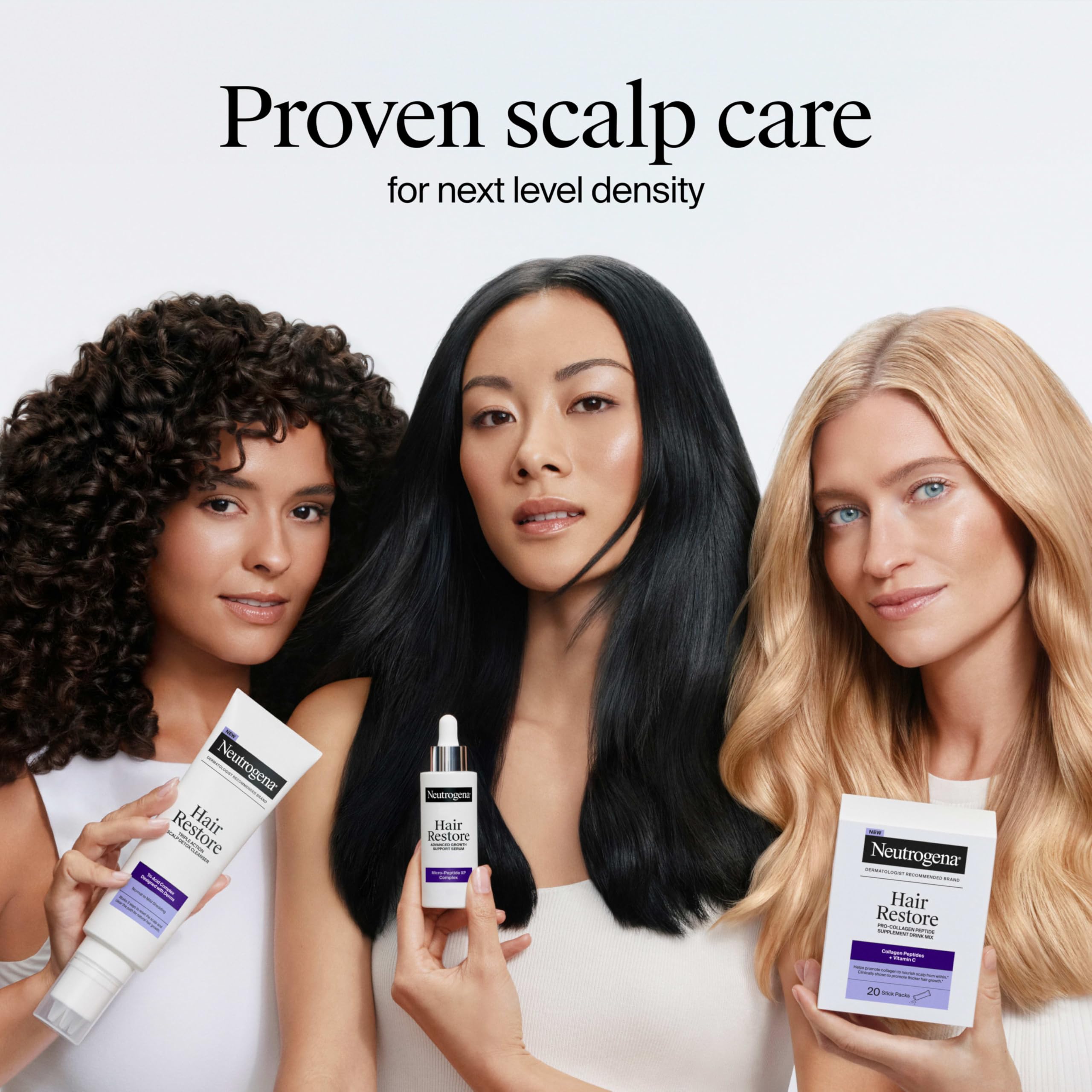 Neutrogena mint fragrance cues a refreshing pre-shampoo ritual.
