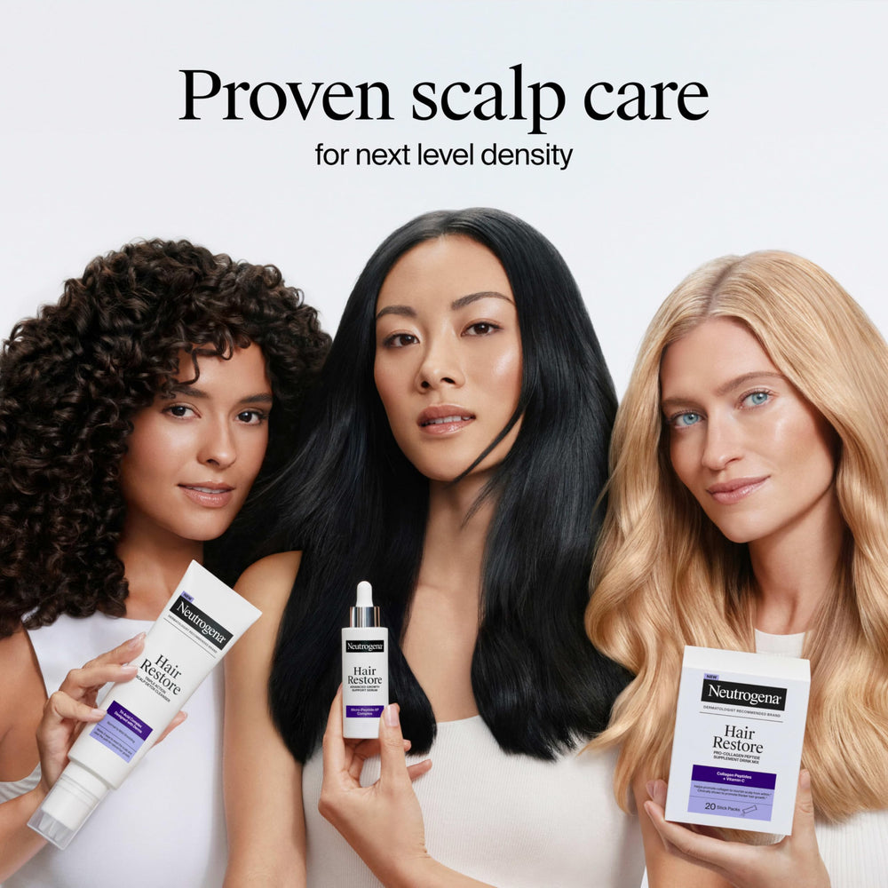 Neutrogena mint fragrance cues a refreshing pre-shampoo ritual.