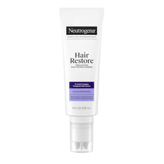 Neutrogena Hair Restore bottle shown for scalp detox before shampoo.