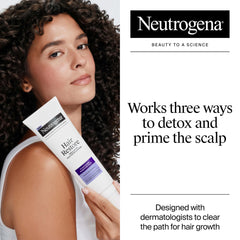 Neutrogena tri-acid complex highlights exfoliating action on the scalp.