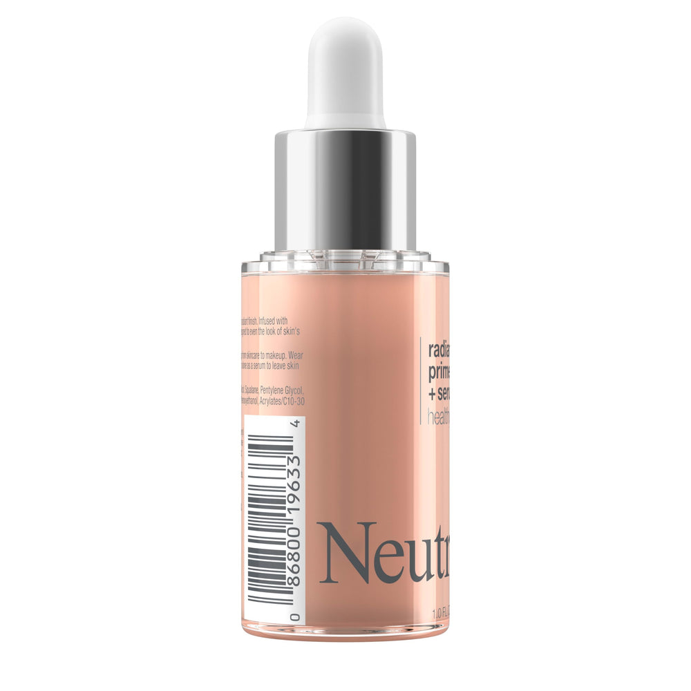 Pearl pigments visible in Neutrogena booster providing light-reflecting radiance.