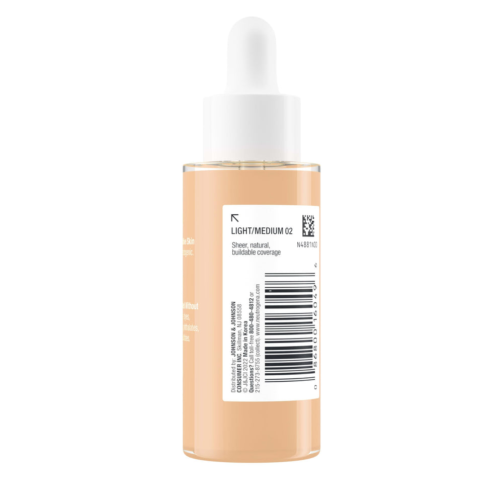 Neutrogena Healthy Skin Serum Foundation natural finish on skin for everyday wear.