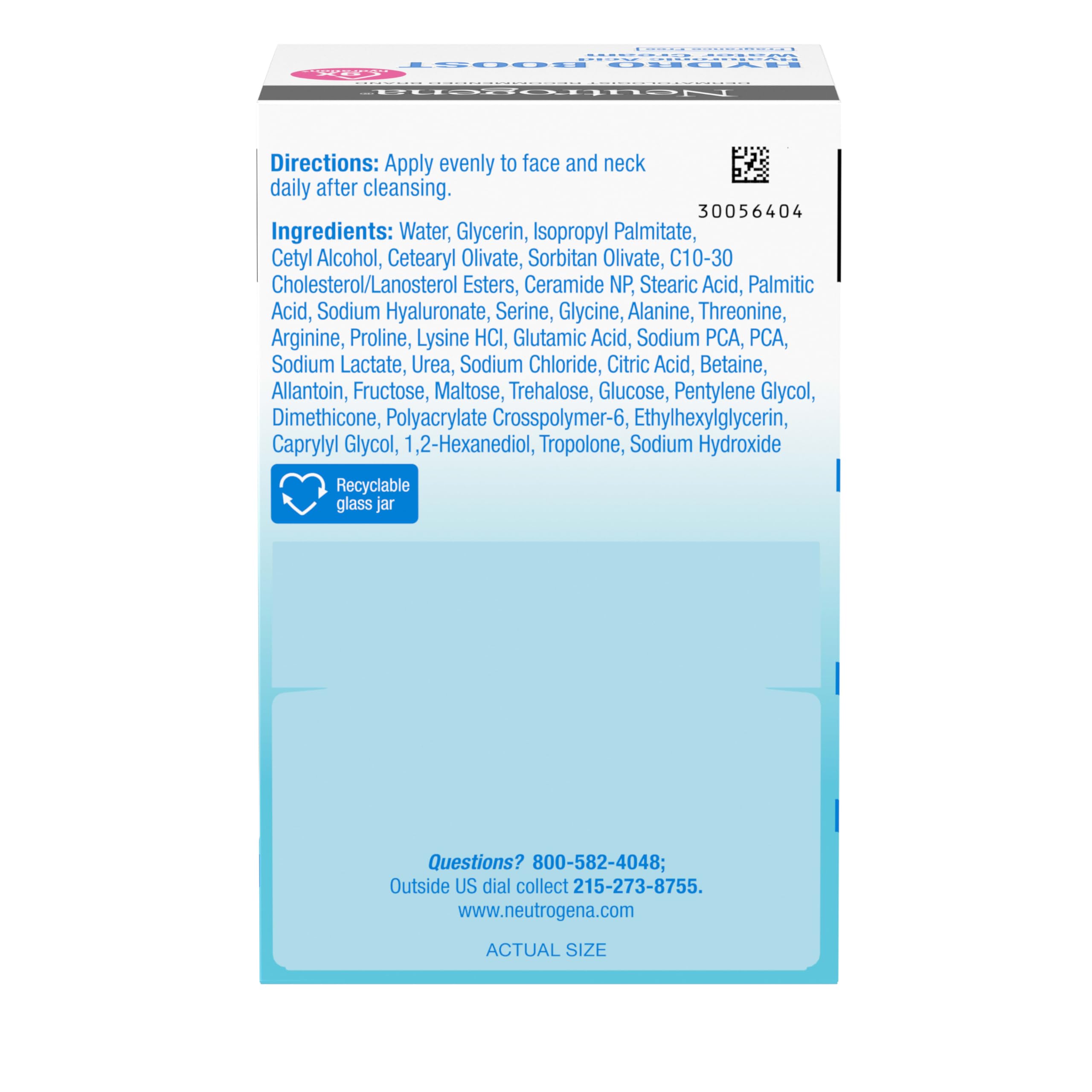 72-hour hydration claim graphic for Neutrogena Hydro Boost
